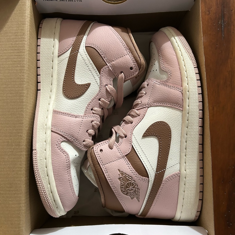 Nike Women's Air Jordan Sneakers in Pink and Brown